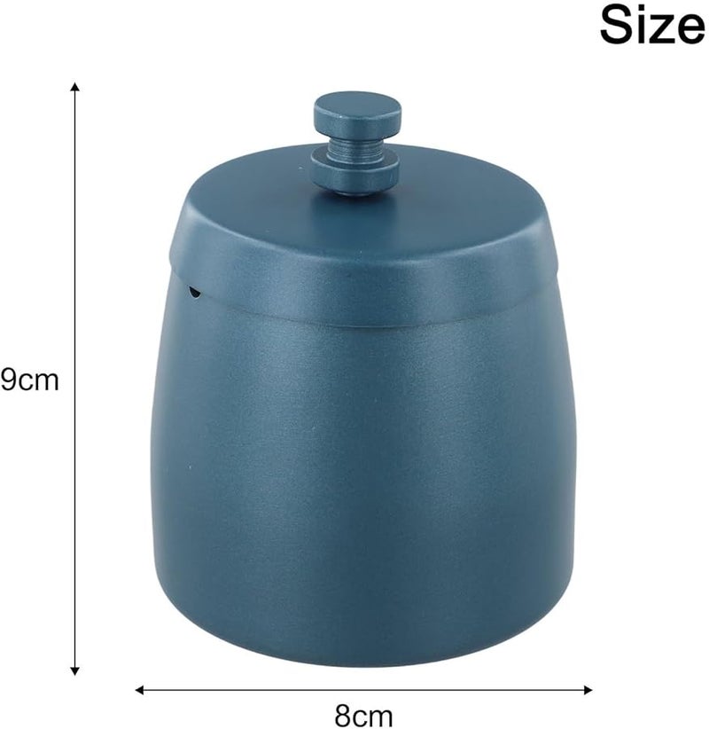 Blue Smokeless Windproof Ashtray with Lid for Home Office Outdoor Patio Balcony - Image 5